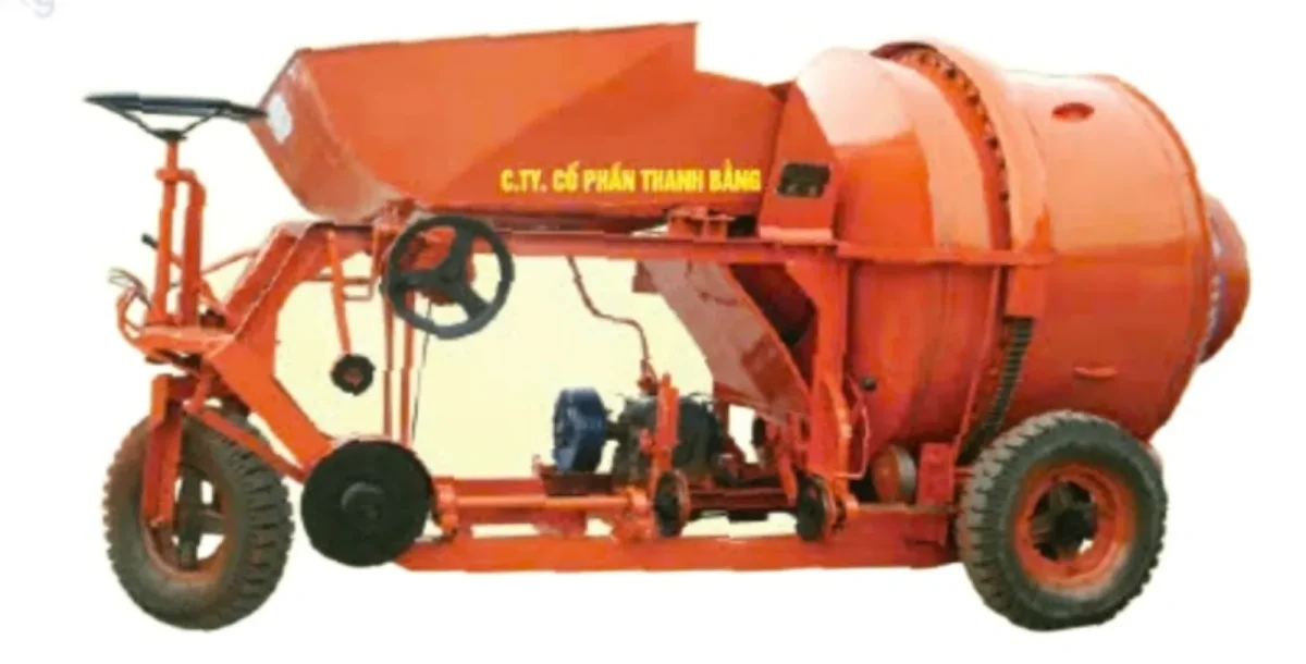 Dòng máy trộn bên tông / cốt liệu tự hành & nghiêng